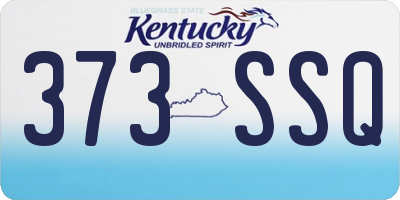 KY license plate 373SSQ