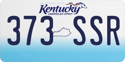 KY license plate 373SSR