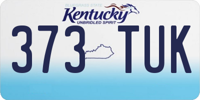 KY license plate 373TUK