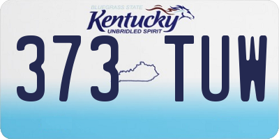 KY license plate 373TUW