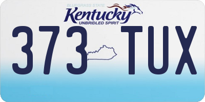 KY license plate 373TUX