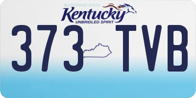KY license plate 373TVB