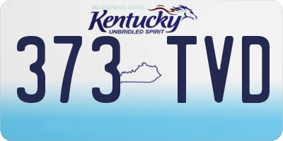 KY license plate 373TVD
