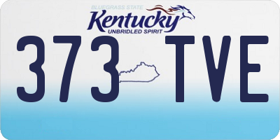 KY license plate 373TVE