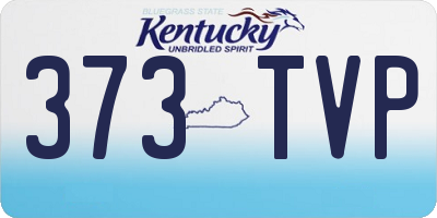 KY license plate 373TVP