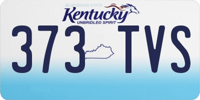 KY license plate 373TVS