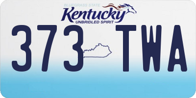 KY license plate 373TWA