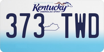KY license plate 373TWD