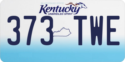 KY license plate 373TWE