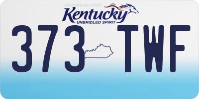 KY license plate 373TWF