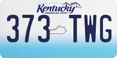 KY license plate 373TWG