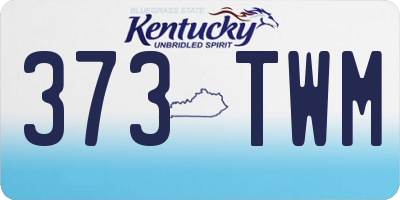 KY license plate 373TWM