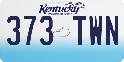KY license plate 373TWN