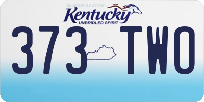 KY license plate 373TWO