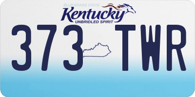 KY license plate 373TWR