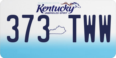 KY license plate 373TWW