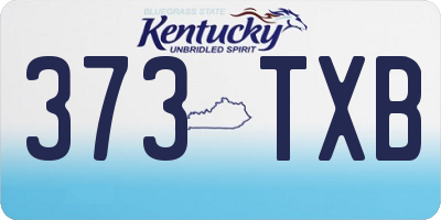 KY license plate 373TXB