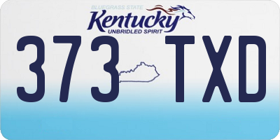 KY license plate 373TXD