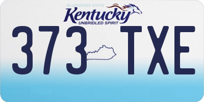 KY license plate 373TXE