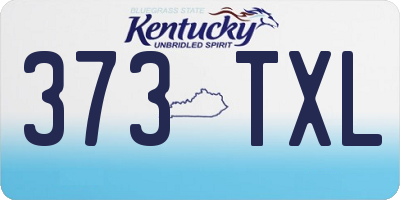 KY license plate 373TXL