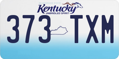 KY license plate 373TXM