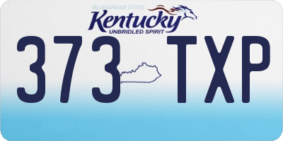 KY license plate 373TXP