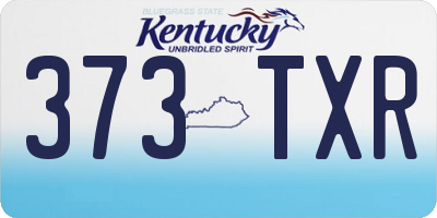 KY license plate 373TXR