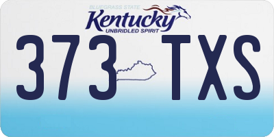 KY license plate 373TXS