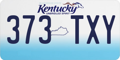 KY license plate 373TXY