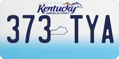 KY license plate 373TYA