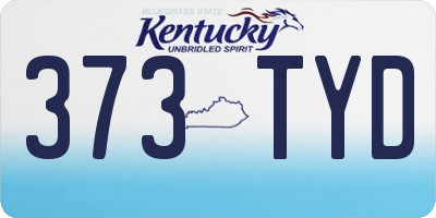 KY license plate 373TYD