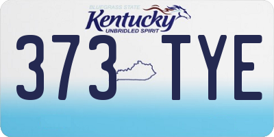 KY license plate 373TYE