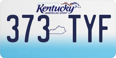 KY license plate 373TYF