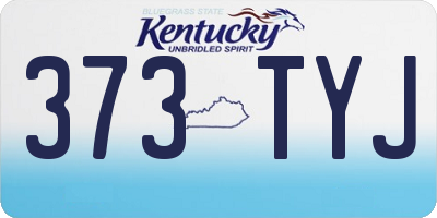 KY license plate 373TYJ