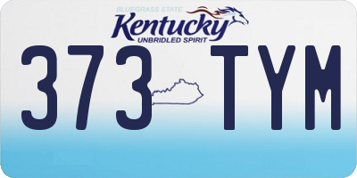 KY license plate 373TYM