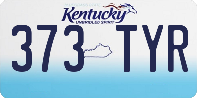 KY license plate 373TYR