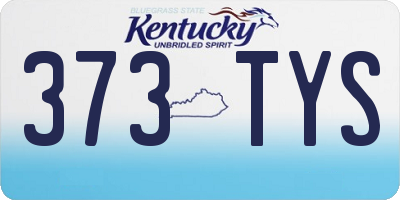 KY license plate 373TYS