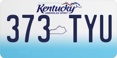 KY license plate 373TYU