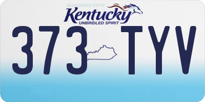 KY license plate 373TYV