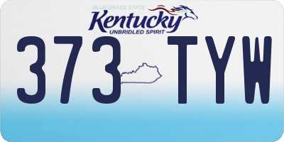 KY license plate 373TYW
