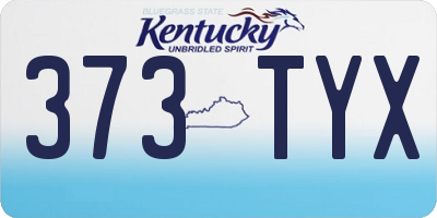 KY license plate 373TYX