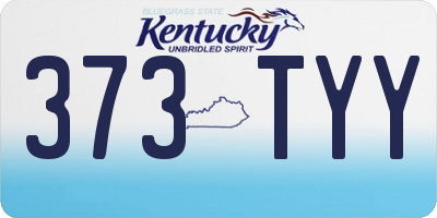 KY license plate 373TYY