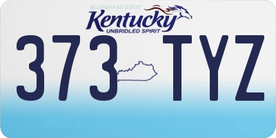 KY license plate 373TYZ