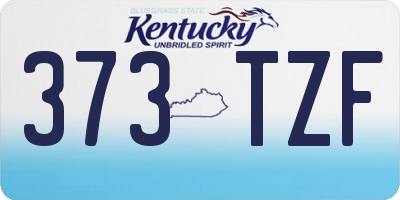 KY license plate 373TZF