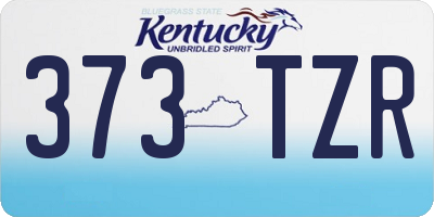 KY license plate 373TZR