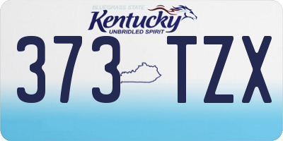 KY license plate 373TZX
