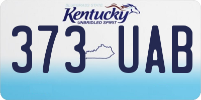 KY license plate 373UAB