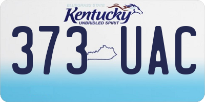 KY license plate 373UAC