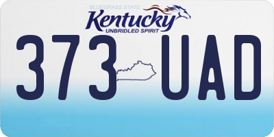 KY license plate 373UAD