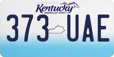 KY license plate 373UAE